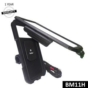BOBO BM11 Fully Waterproof Bike Phone Holder (with Fast 15W Wireless Charger & USB-C Input/Output Port) bike mount